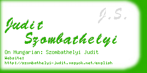 judit szombathelyi business card